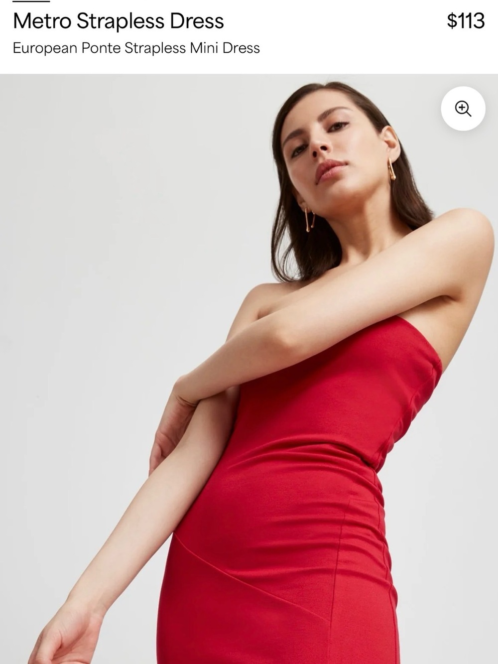 Metro Strapless Red Bodycon Mini Dress